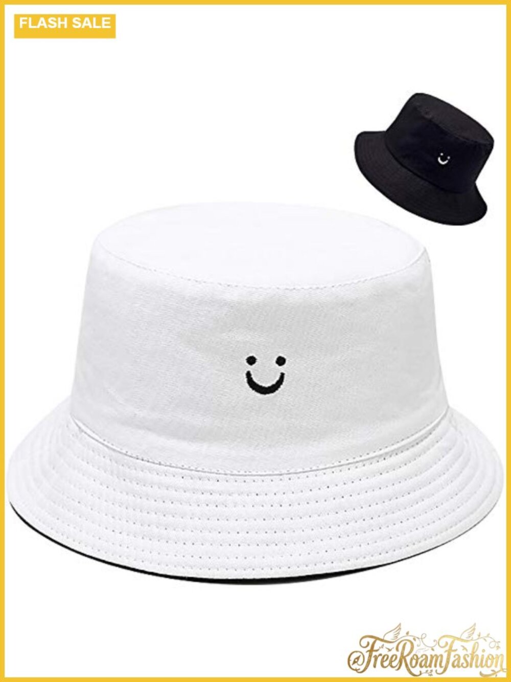 Reversible Bucket Hat UPF 50+ Cotton Polyester Sun Hat Beach Fishing